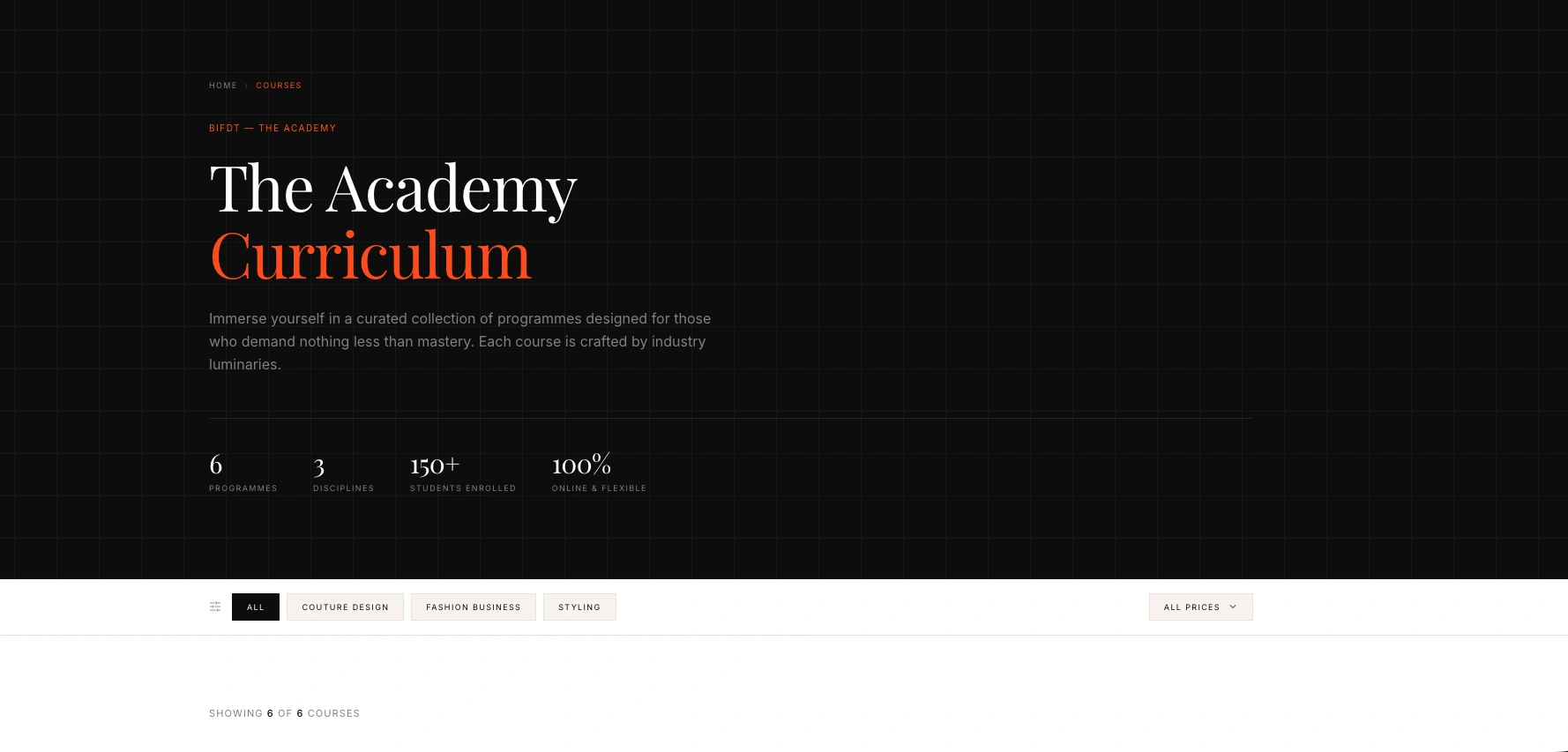 BIFDT — Academic curriculum