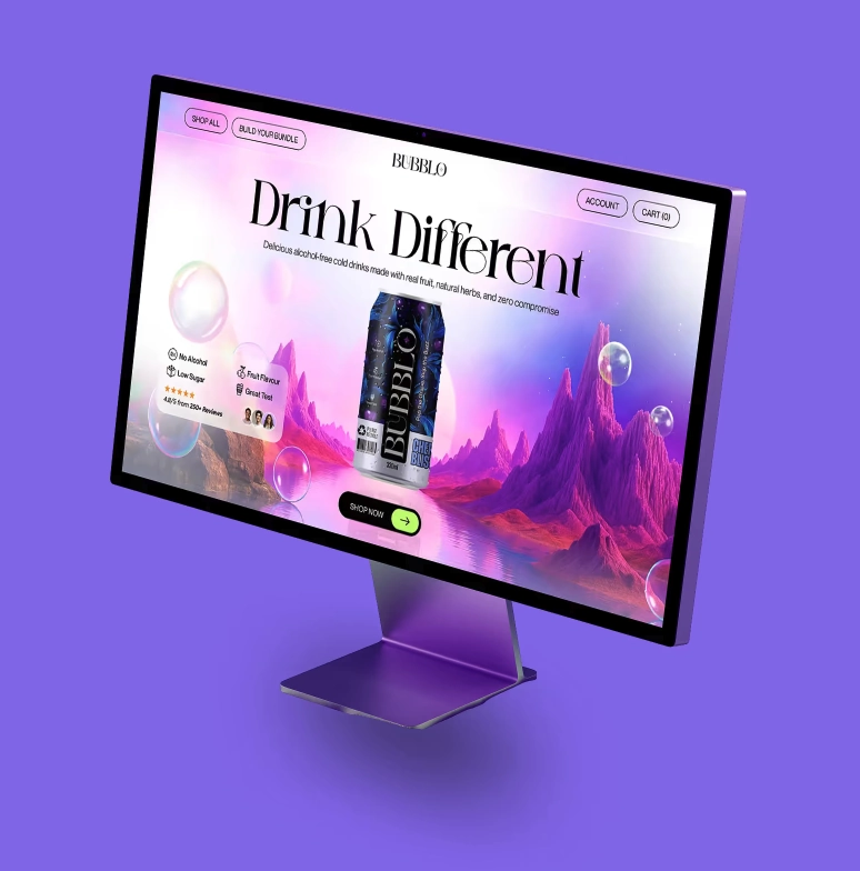 Drink Different Web Design WITH WP — project preview