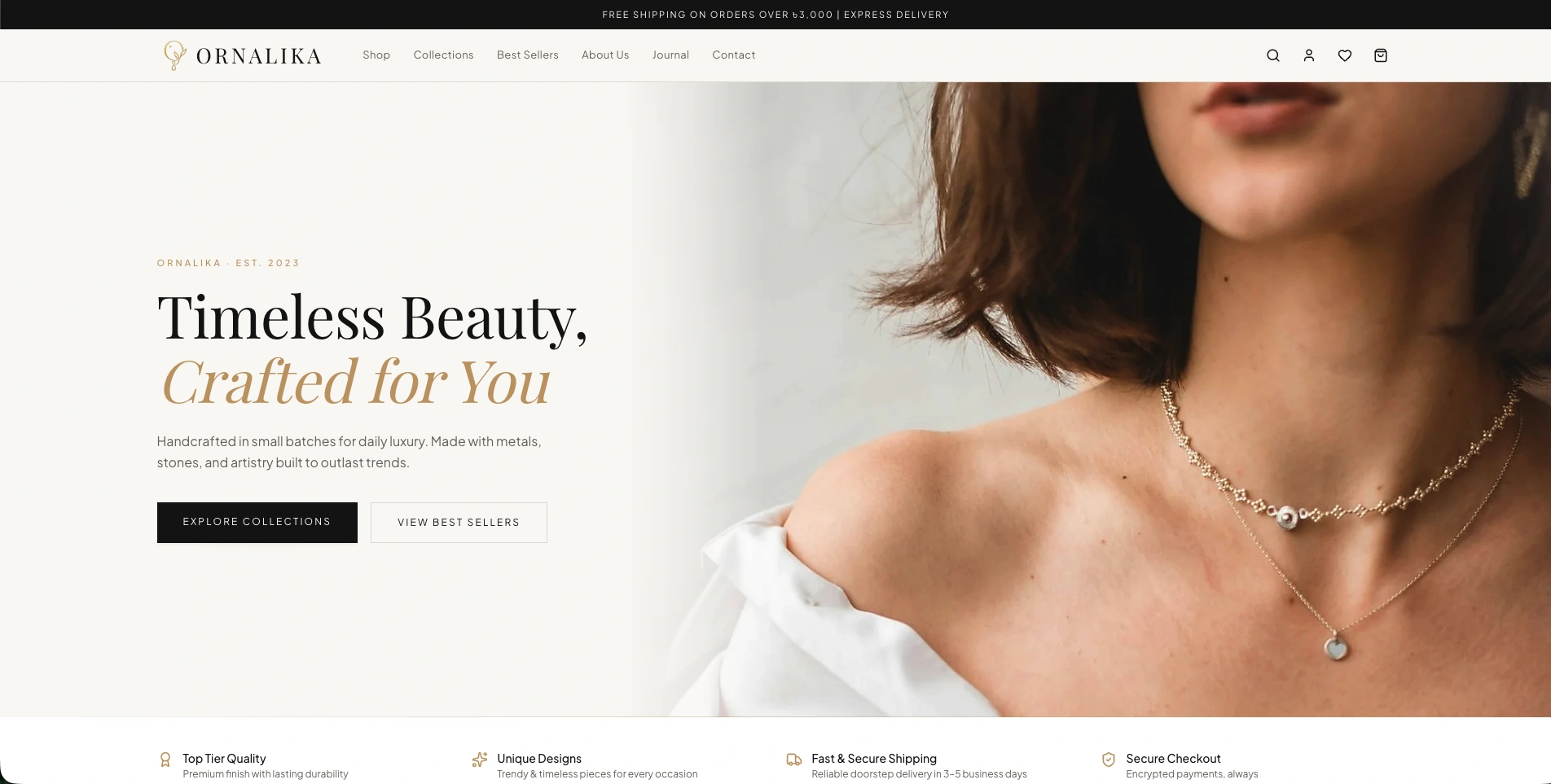 Ornalika website — complete preview